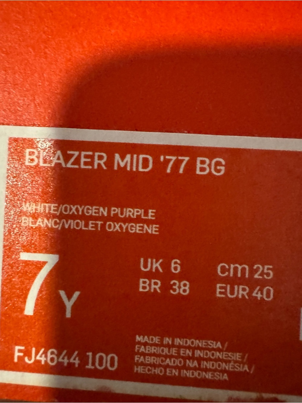 Nike Blazer Mid '77 BG - White & Purple - Picture 2 of 2